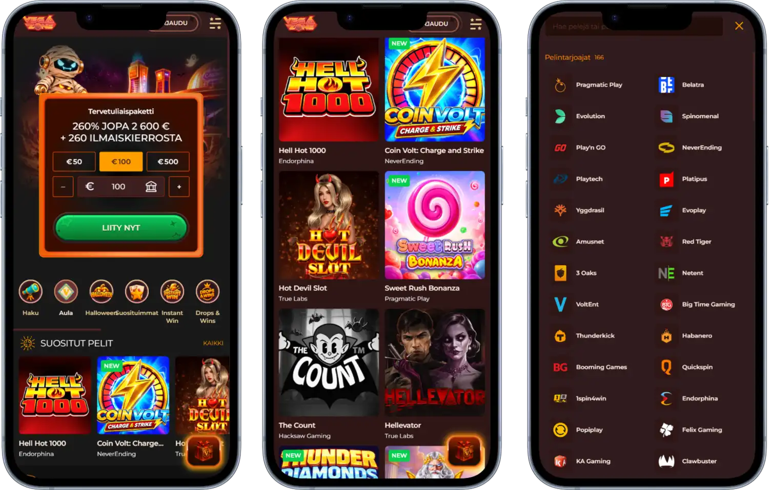 VegaZone Casinon Mobiilisovellus